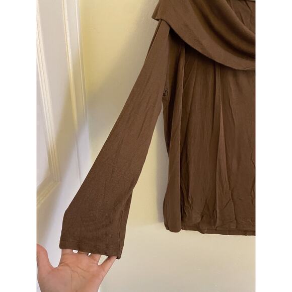 Soft Surroundings Sweater Women's 2X Brown Darcy Scoop Neck Long Sleeve Knit - Picture 2 of 5